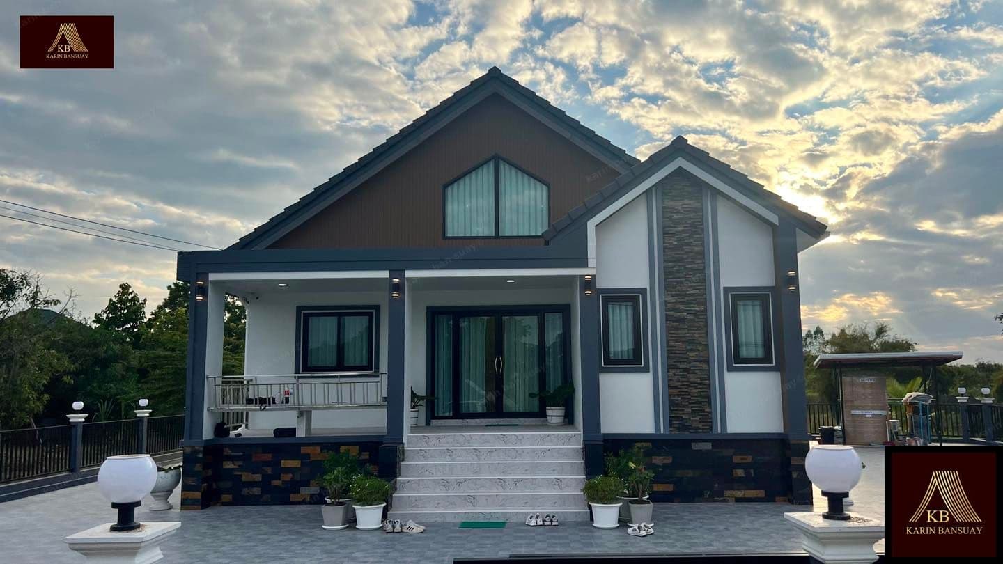 บ้านสไตล์นอร์ดิก Nordic Style แบบที่ 1 - ภาพบรรยากาศโครงการที่ 1 รับสร้างบ้านอุดร