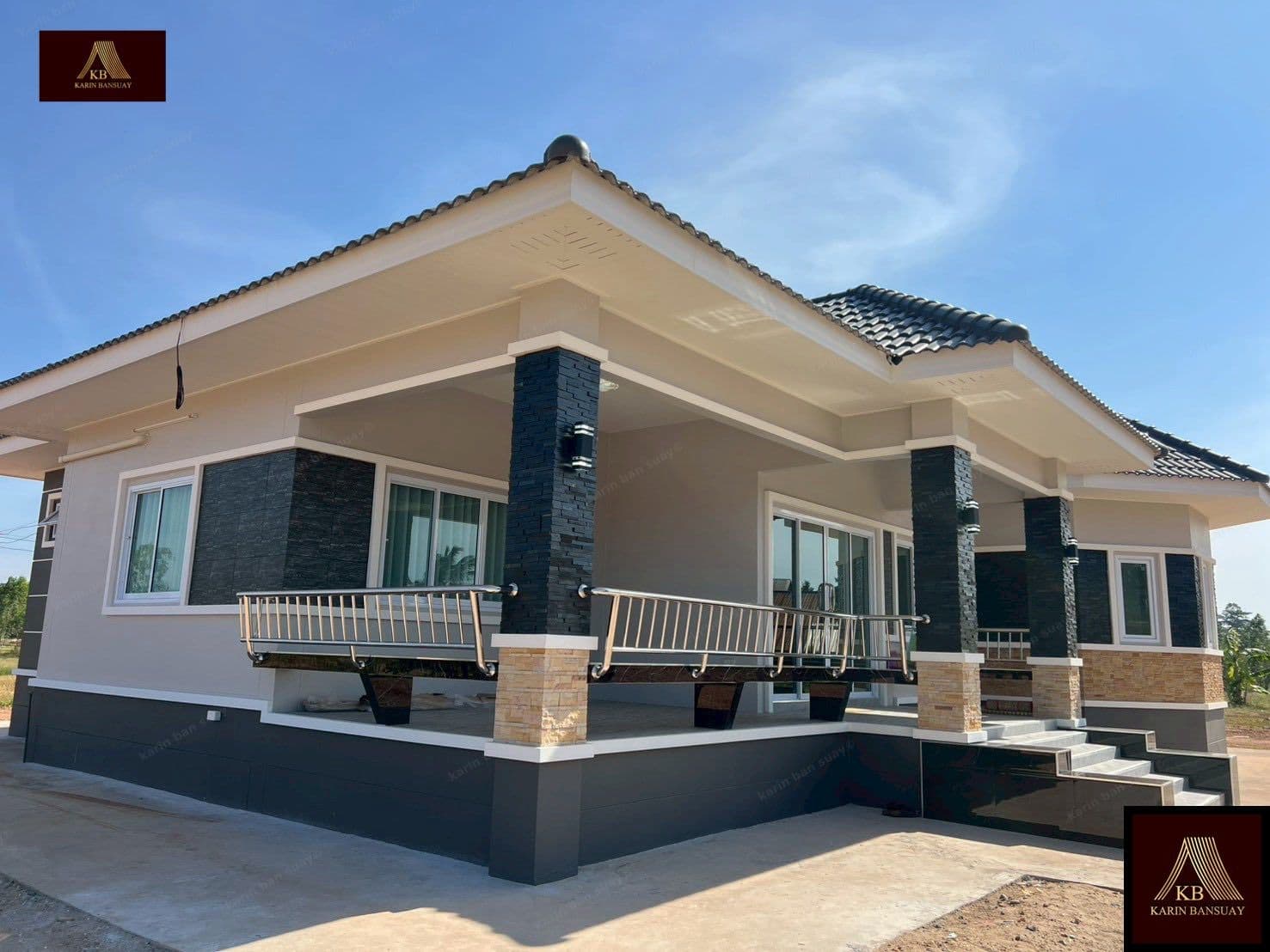 บ้านพักอาศัยชั้นเดียว สไตล์โมเดิร์น คอนเทมโพรารี่ (Modern Contemporary) - ภาพบรรยากาศโครงการที่ 3 รับสร้างบ้านอุดร