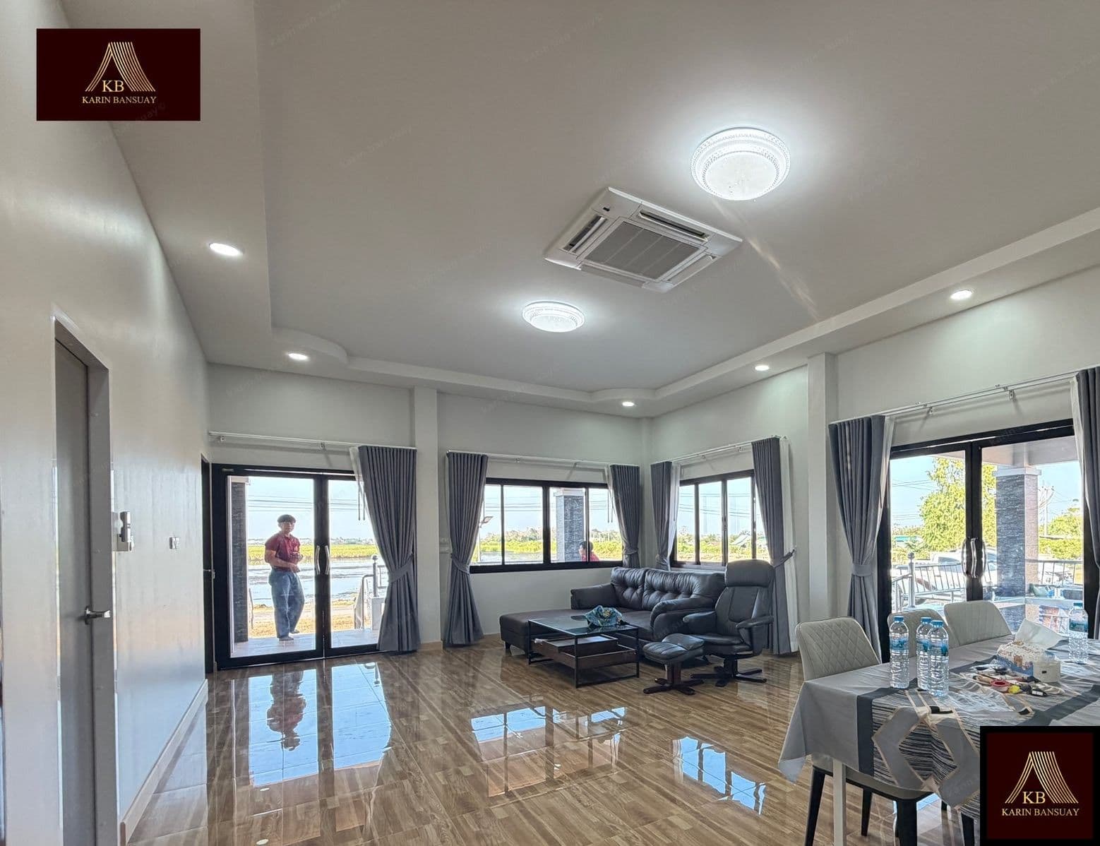 บ้านสไตล์โมเดิร์น คอนเทมโพรารี่ (Modern Contemporary) แบบที่ 4 - ภาพบรรยากาศโครงการที่ 4 รับสร้างบ้านอุดร